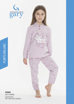 GIRL'S PAJAMAS M/LQ20062 Tellini S.r.l. Wholesale Clothing